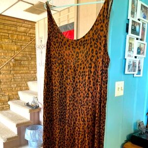 Long summer dress animal print plus size